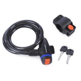 ROBESBON UNIVERSAL ANTI-THEFT RING WIRE ROPE LOCK FOR MOUNTAIN ROAD BIKE (BLACK)