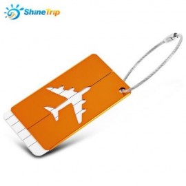 SHINETRIP 2PCS LUGGAGE HANG TAG BOARDING SHIPMENT LABEL WITH STAINLESS STEEL RING (GOLDEN)