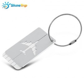 SHINETRIP 2PCS LUGGAGE HANG TAG BOARDING SHIPMENT LABEL WITH STAINLESS STEEL RING (SILVER)