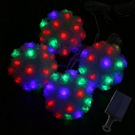 SOLAR POWERED LED ROSE FLOWER LAMP RGB FAIRY STRING LIGHT (WHITE)