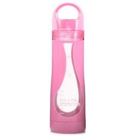CARGEN TB002 500ML PORTABLE PC DOUBLE LAYER TRAVEL TEA WATER BOTTLE KETTLE (PINK)