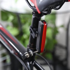 BICYCLE TAILLIGHT SAFETY USB FLASH REAR WARNING LAMP (RED WITH BLACK)