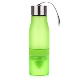 CARGEN PM001 700ML PORTABLE FROSTED PLASTIC LEMON JUICE WATER BOTTLE WITH HAND ROPE (GREEN