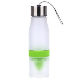 CARGEN PM001 700ML PORTABLE FROSTED PLASTIC LEMON JUICE WATER BOTTLE WITH HAND ROPE (WHITE