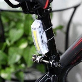 WATER RESISTANT 6-MODES USB RECHARGEABLE LED BIKE CYCLING TAIL LIGHT (WHITE AND YELLOW)