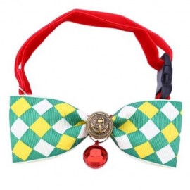 GENTLE LOVELY STYLISH ADJUSTABLE PET CAT DOG RABBIT CLOTH BOWKNOT COLLAR (GREEN)
