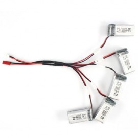 BATTERY CHARGING SET 5 X 7.4V 400MAH LIPO   CHARGING CABLE FOR NIGHTHAWK DM007 QUADCOPTER 