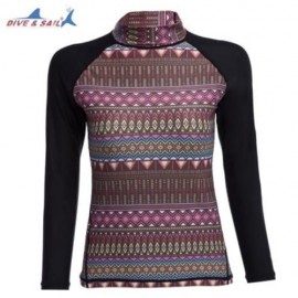 DIVE - SAIL LS - 607 SUN PROTECTION SHIRT RASHGUARD SWIM CLOTH WITH LONG SLEEVES (BLACK AN