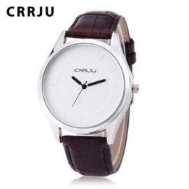 CRRJU 2101 FEMALE QUARTZ WATCH 3ATM LEATHER BAND IMPORTED MOVT WRISTWATCH (BROWN LEATHER B