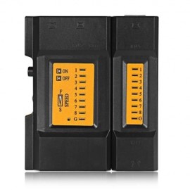 NETWORK CABLE TESTER RJ45 RJ11 CAT5 UTP LAN NETWORKING TOOL (BLACK)