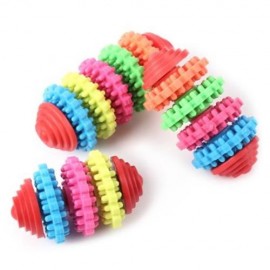 MULTI-COLOR RUBBER PEPPY DOG PET CHEW TOY TRAINING TOOL (COLORMIX)