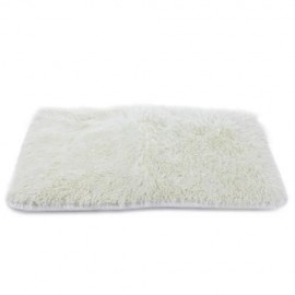 40 X 60CM SOFT SHAGGY BATHROOM BEDROOM ANTI-SLIP BATH MAT (OFF-WHITE)