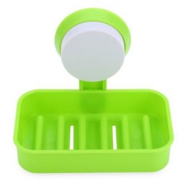 CREATIVE BATH WASH SUCTION CHUCK SOAP BOX DISH HOLDER (GREEN)