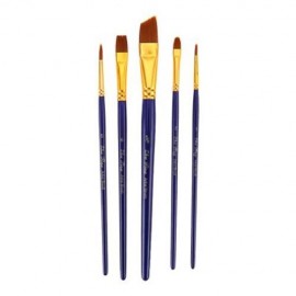 ZHUTING 5PCS PAINTING BRUSH NYLON HAIR ARTIST WATERCOLOR ACRYLIC OIL PAINTING DRAWING TOOL