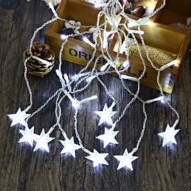 AC 110 - 220V 4M DROOP 0.6M STAR STRING FAIRY LIGHT CURTAIN ICICLE DECORATIVE LAMP (COOL W