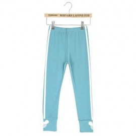 FASHION GIRLS OUTDOOR SPORT STRIPED LEGGINGS (BLUE)