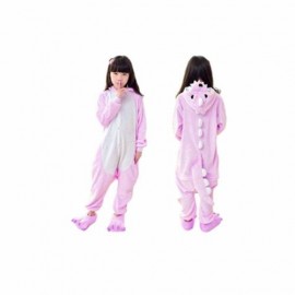 CUTE CHILD CARTOON SHAPE SOFT FLANNEL HOODED PAJAMAS (PINK)