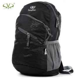 SHENGYUAN - 107 LIGHTWEIGHT BACKPACK FOLDING BAG PACKSACK OUTDOOR TOOL (BLACK)