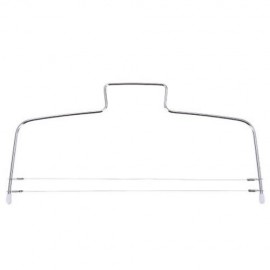 STAINLESS STEEL DOUBLE ADJUSTABLE WIRE CAKE SLICER LEVELER CUTTER (SILVER)