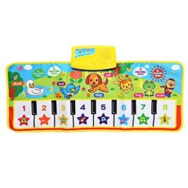 BABY MUSICAL CARTOON ANIMAL PIANO PLAY MAT LANGUAGE LEARNING TOY (COLORMIX)