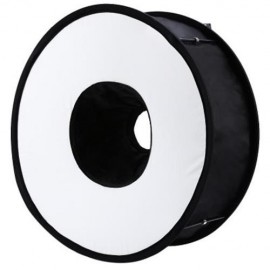 45CM PORTABLE ANNULUS SPEEDLITE STUDIO STROBE FLASH PHOTO REFLECTIVE SOFT BOX (WHITE AND B