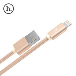 HOCO X2 1M NYLON KNITTED CHARGING CABLE 8 PIN OUTPUT (GOLDEN)