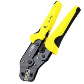 MULTI-FUNCTION RATCHET WHEEL SAVE EFFORT TAB TERMINAL CRIMPING PRESS PLIER TOOL (YELLOW AN