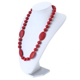 BABY SILICONE NECKLACE TEETHERS (RED)