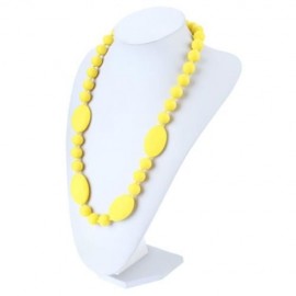 BABY SILICONE NECKLACE TEETHERS (YELLOW)