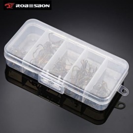 PROBEROS 50PCS NUMBER 2 / 4 / 6 / 8 / 10 FISHING TREBLE HOOK WITH BOX (DEEP YELLOW)