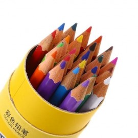 ZIBOM 24 COLORED WOODEN PENCIL KIT DRAWING PEN FOR ARTIST SKETCH (COLORMIX)
