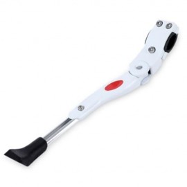 ALUMINUM ADJUSTABLE BIKE SIDE STICK STAND FOR ROAD MOUNTAIN BICYCLE (WHITE)