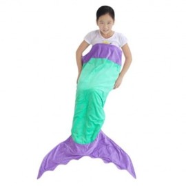 SOFT FLANNEL KIDS SLEEPING BAG / BLANKET FOR OUTDOOR / TRAVEL / HOME (PURPLE)