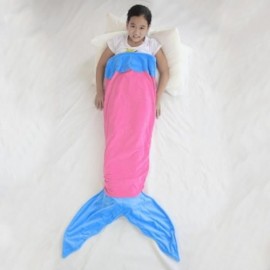 SOFT FLANNEL KIDS SLEEPING BAG / BLANKET FOR OUTDOOR / TRAVEL / HOME (LIGHT BLUE)