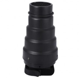 UNIVERSAL EXTENDER CONICAL HONEYCOMB GRID SPEEDLIGHT FLASH SNOOT WITH 5PCS COLOR FILTER (B