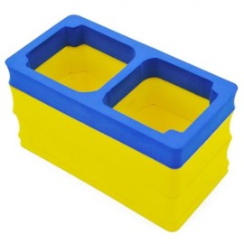 CADEN P1 UNIVERSAL SHOCKPROOF CAMERA VIDEO INSERT STORAGE BAG LINER (BLUE AND YELLOW)