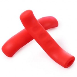 PAIRED MOUNTAIN ROAD BIKE BRAKE HANDLE SILICONE PROTECTIVE SLEEVE (RED)