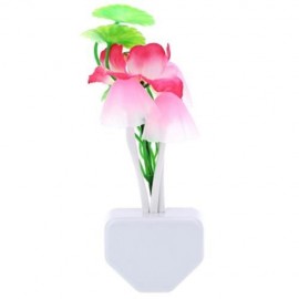 MUSHROOM COLOR CHANGING LED SENSOR NIGHT LIGHT WITH PLUM FLOWER (COLORMIX)