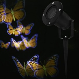 LIGHTME 100 - 240V 4W LED WATERPROOF COLORFUL BUTTERFLY LIGHT (BLACK)