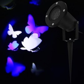 LIGHTME 100 - 240V 4W LED WATERPROOF BLUE AND WHITE BUTTERFLY LIGHT (BLUE AND WHITE)