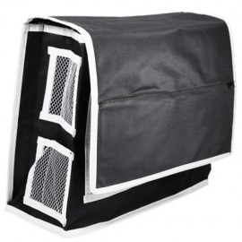 6 POCKETS BESIDE STORAGE MATTRESS FOR HEADBOARD BED BATHROOM (BLACK)