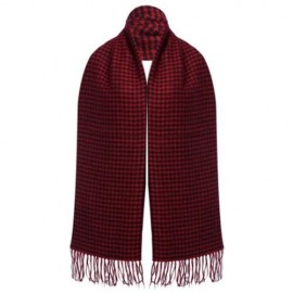 OVERSIZE TASSEL DECORATION LATTICE DESIGN LADIES WARM SCARF (RED)