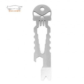 EDCGEAR PORTABLE TACTICAL STAINLESS STEEL SKULL MULTI-FUNCTIONAL CROWBAR (WHITE)