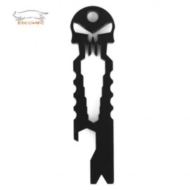 EDCGEAR PORTABLE TACTICAL STAINLESS STEEL SKULL MULTI-FUNCTIONAL CROWBAR (BLACK)