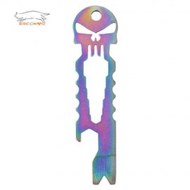 EDCGEAR PORTABLE TACTICAL STAINLESS STEEL SKULL MULTI-FUNCTIONAL CROWBAR (COLORFUL)