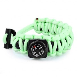 OUTDOOR MULTIFUNCTIONAL PARACORD COMPASS BRACELET SET WITH MINI SAW SURVIVAL GEAR (LUMINOU