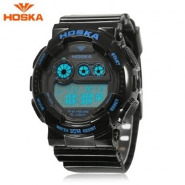 HOSKA H017B CHILDREN DIGITAL WATCH ALARM CHRONOGRAPH LED CALENDAR 3ATM SILICONE BAND WRIST