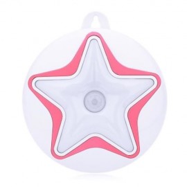 STARFISH SHAPE LED HUMAN BODY INDUCTION NIGHT LIGHT WITH USB CABLE (RED)