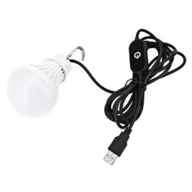 5V 5W GLOBE SHAPE LIGHT BULB USB PORT TOUCH SWITCH (COOL WHITE LIGHT)