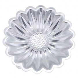 CARTOON ALUMINUM ALLOY SUNFLOWER CAKE COOKIE SUGARCRAFT MOLD BAKING TOOL (SILVER)